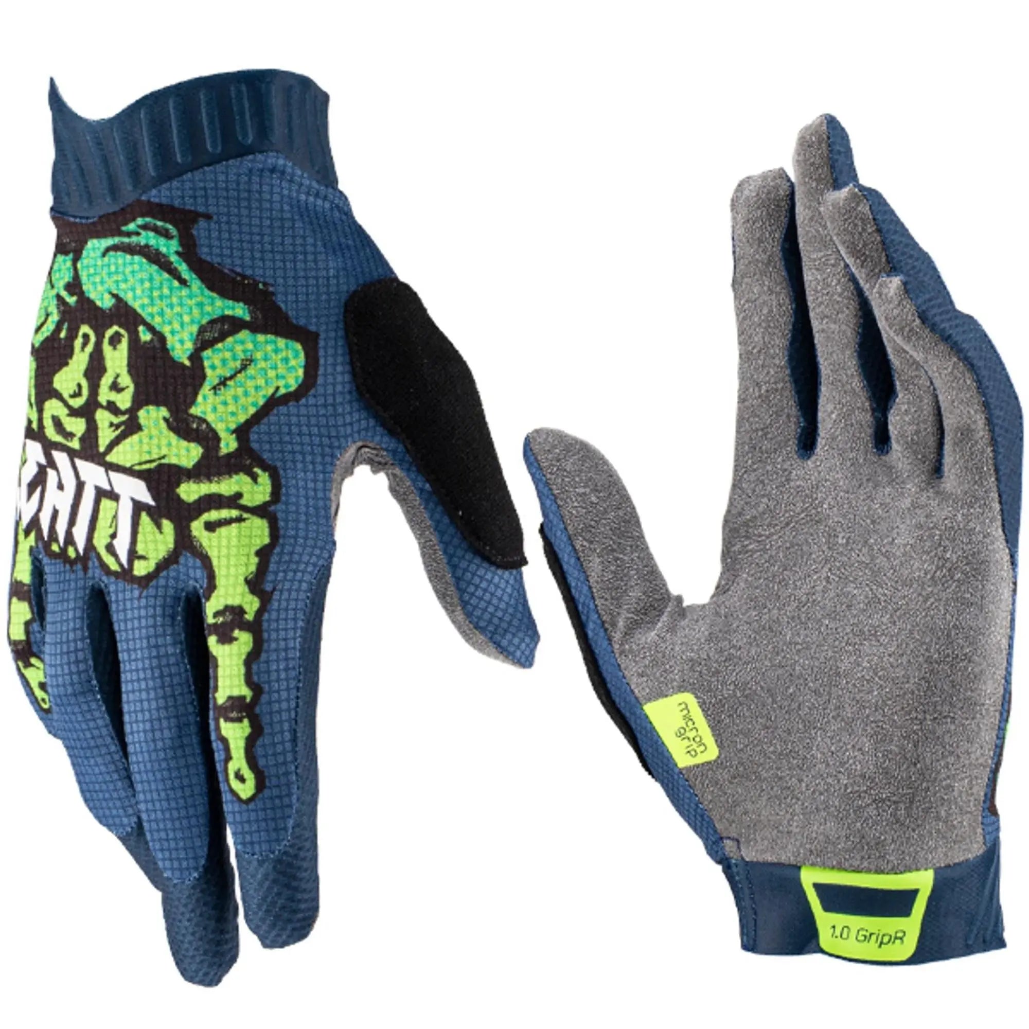 Leatt Grip R 1.0 MTB Gloves Zombie - FREE UK Shipping, FREE 365 Day Returns | Moto Central