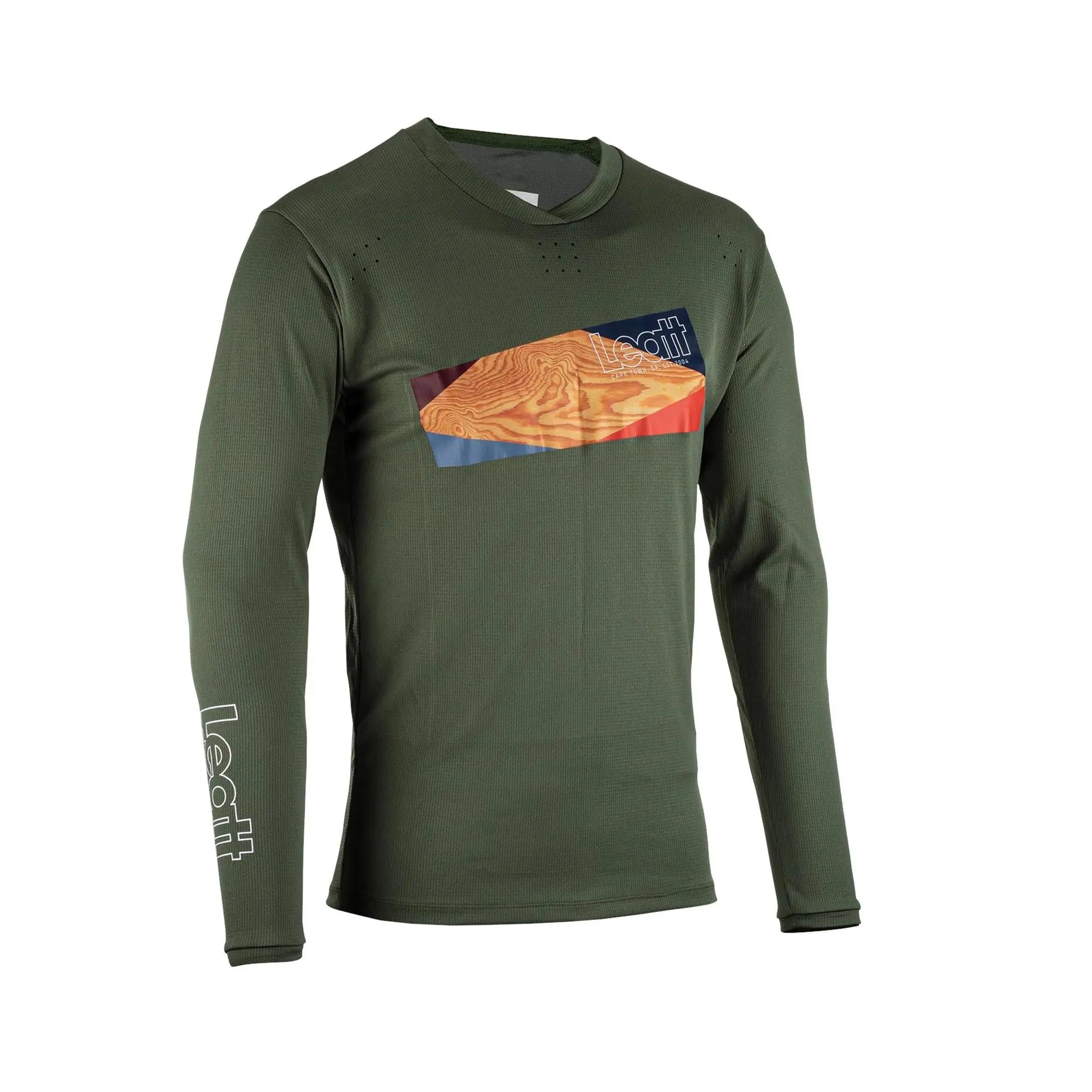 Leatt Enduro 4.0 MTB Shirt Pine - FREE UK Shipping, FREE 365 Day Returns | Moto Central