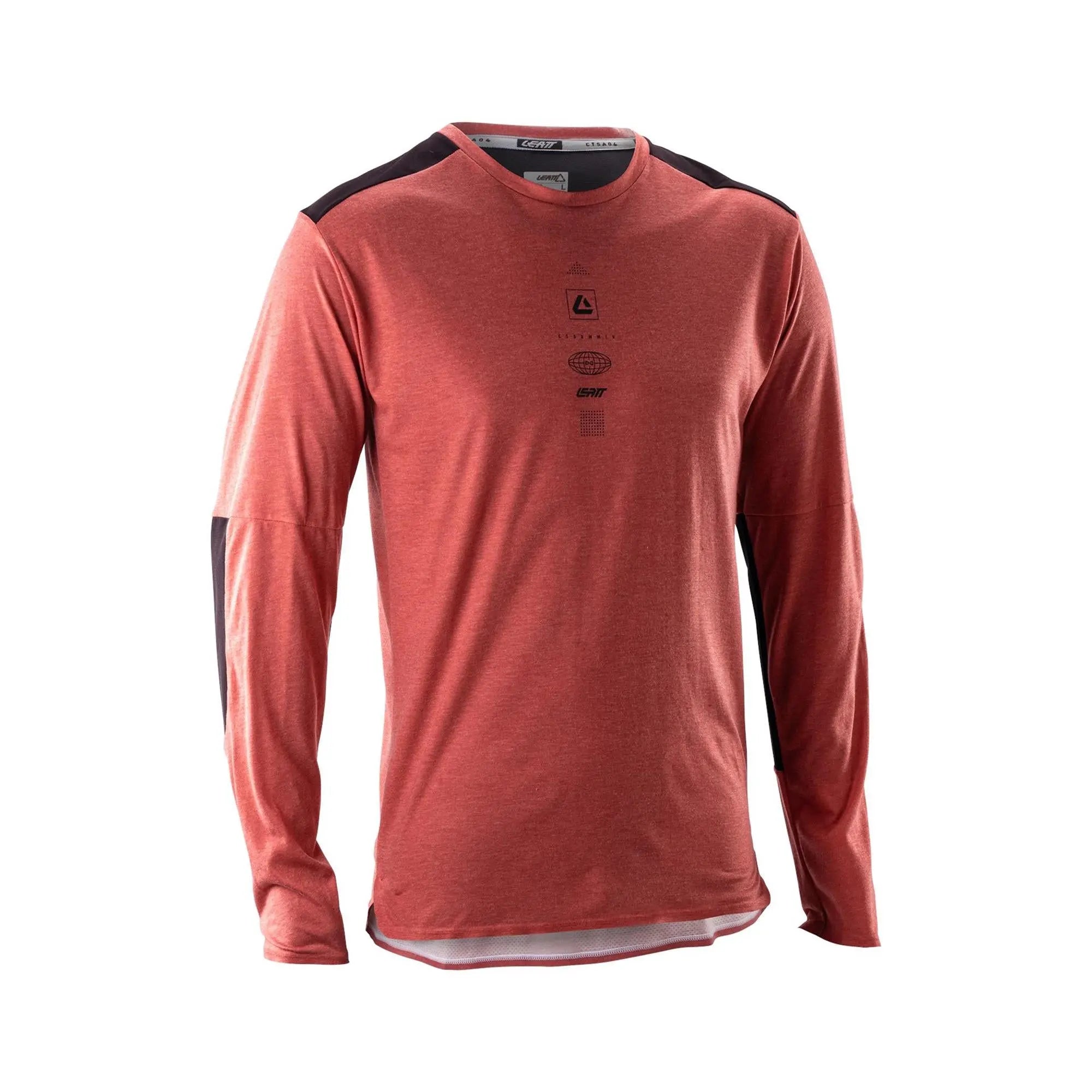 Leatt Trail 4.0 MTB Long Sleeve Jersey V26 Dusty Red - FREE UK Shipping, FREE 365 Day Returns | Moto Central
