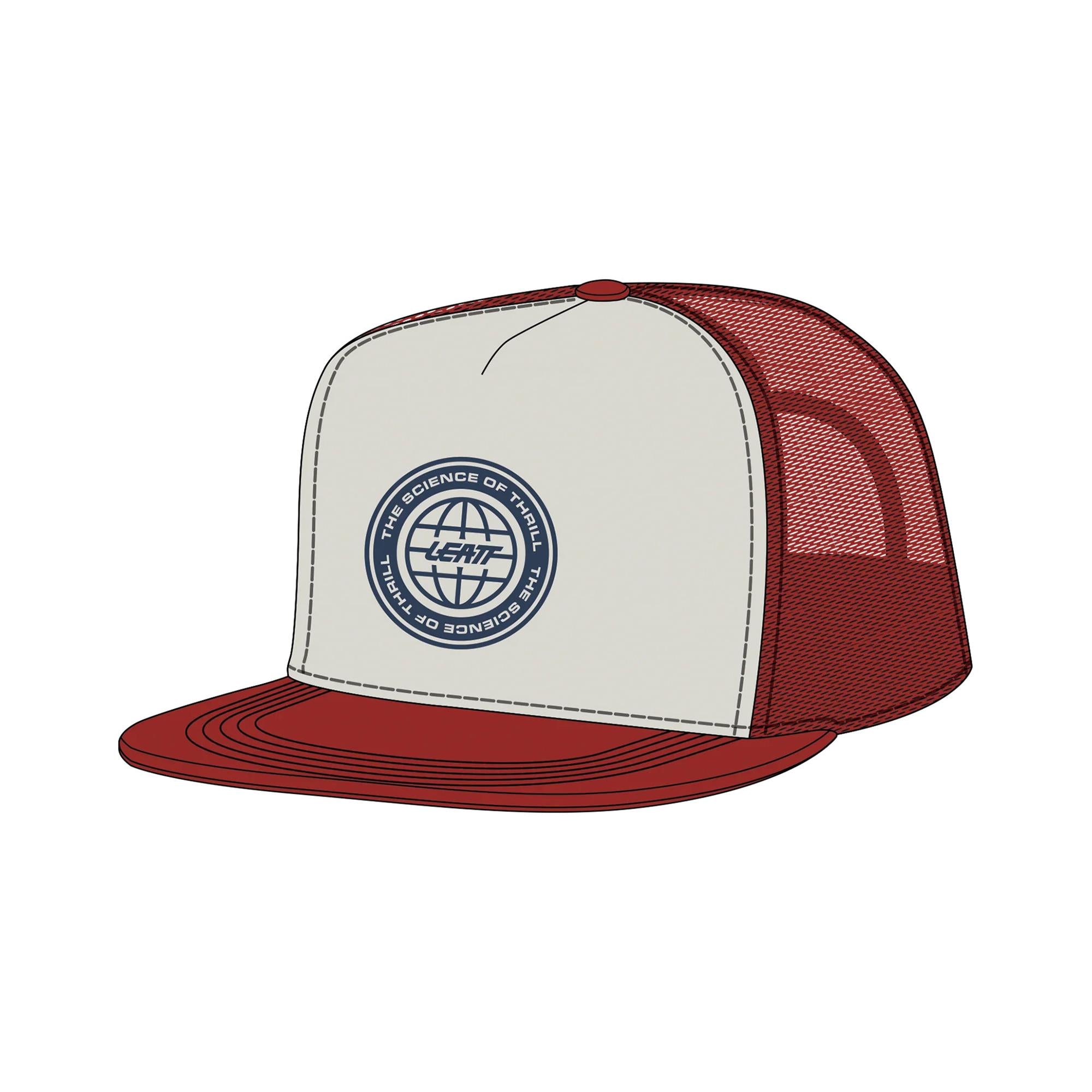Leatt Trucker Cycling Cap Chili Red - FREE UK Shipping, FREE 365 Day Returns | Moto Central