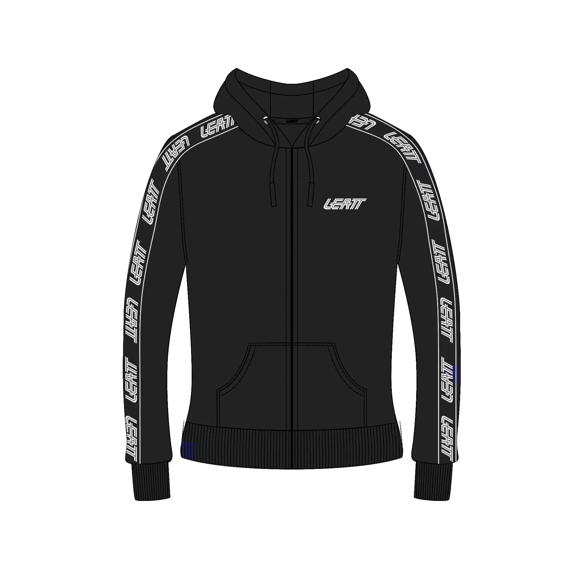 Leatt Zip Up Tech Ladies Hoodie Heather Black - FREE UK Shipping, FREE 365 Day Returns | Moto Central