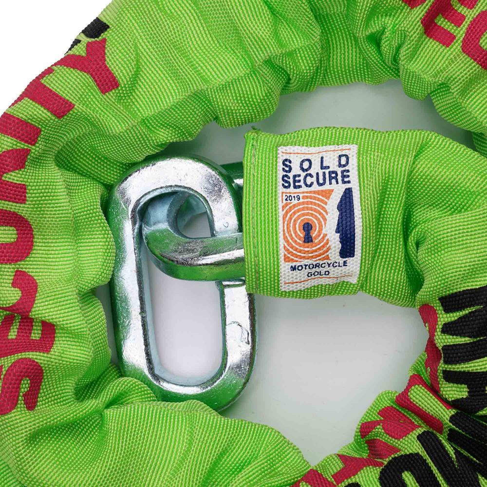 Mammoth Security Sold Secure Gold Approved 12mm X 1.2 M Square Chain With Shackle Lock