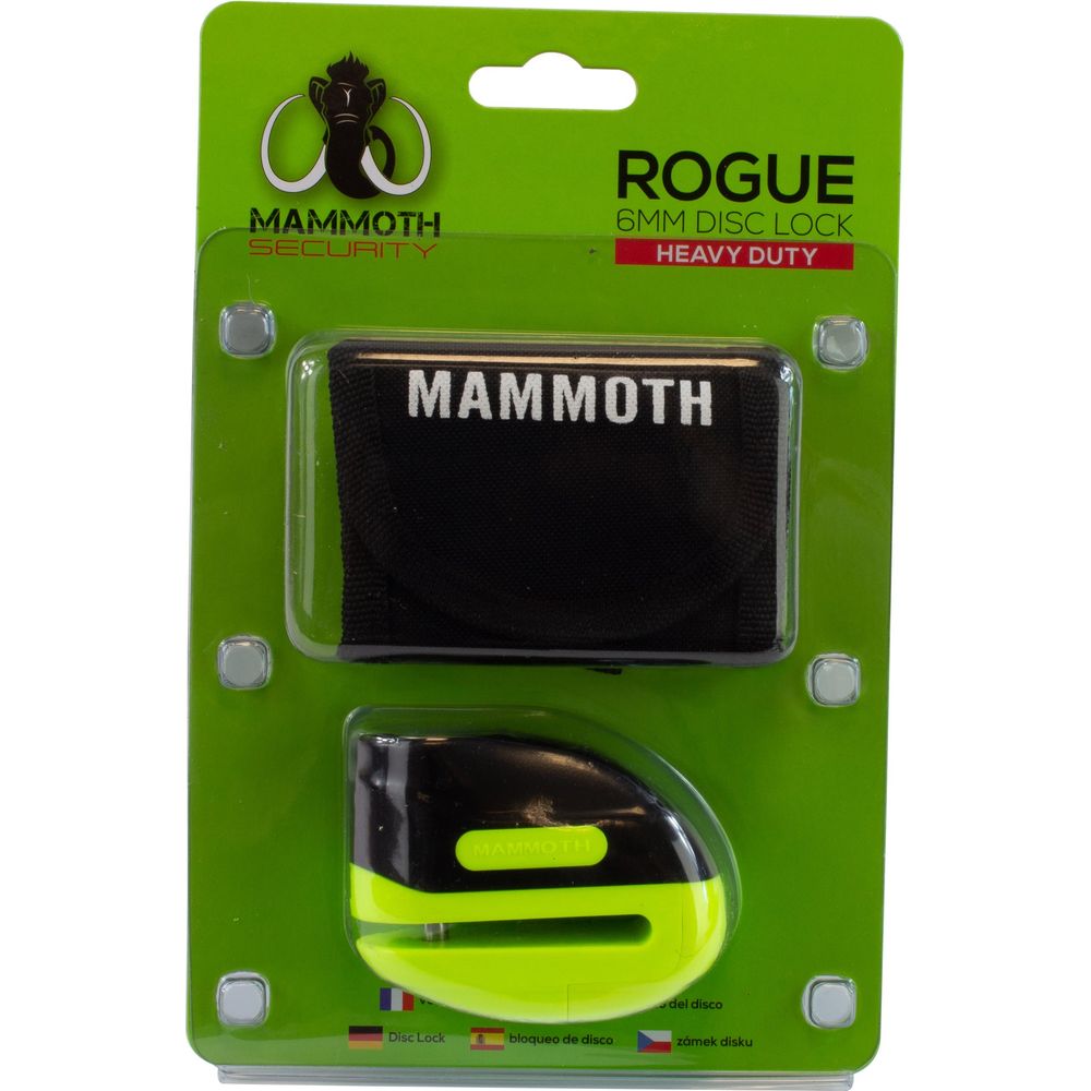 Mammoth Security Rogue Disc Lock Yellow