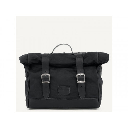 Longride Waxed Canvas LOX Saddlebag Black - 9.5 Liters