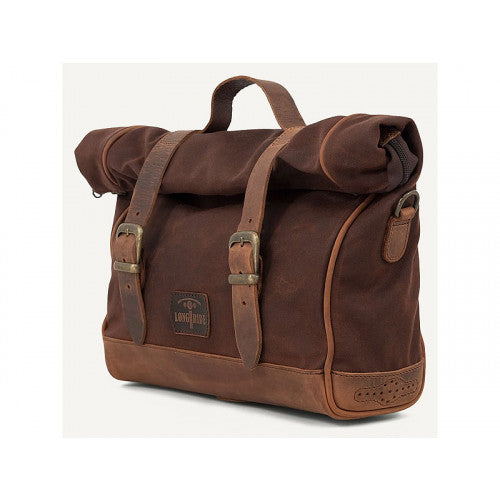 Longride Waxed Canvas LOX Saddlebag Brown - 9.5 Liters
