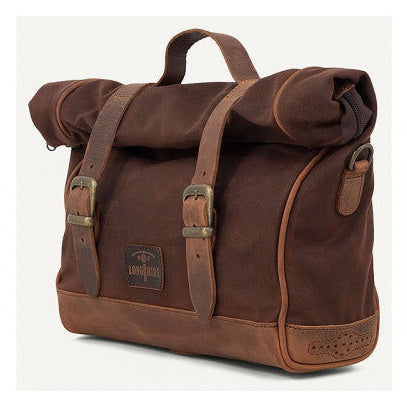 Longride Waxed Canvas LOX Saddlebag Brown - 9.5 Liters - primary product view
