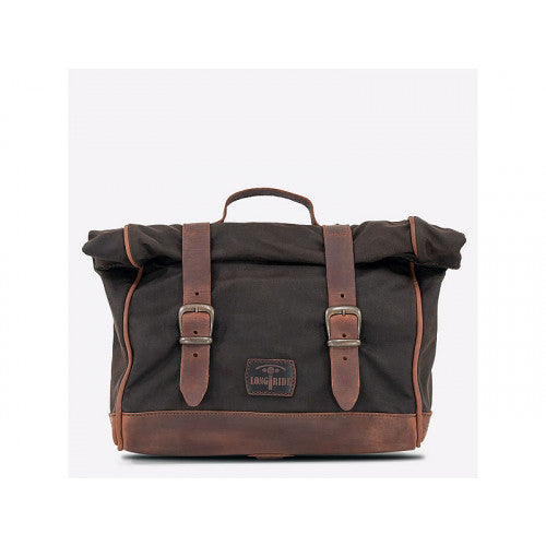 Longride Waxed Canvas LOX Saddlebag Khaki - 9.5 Liters