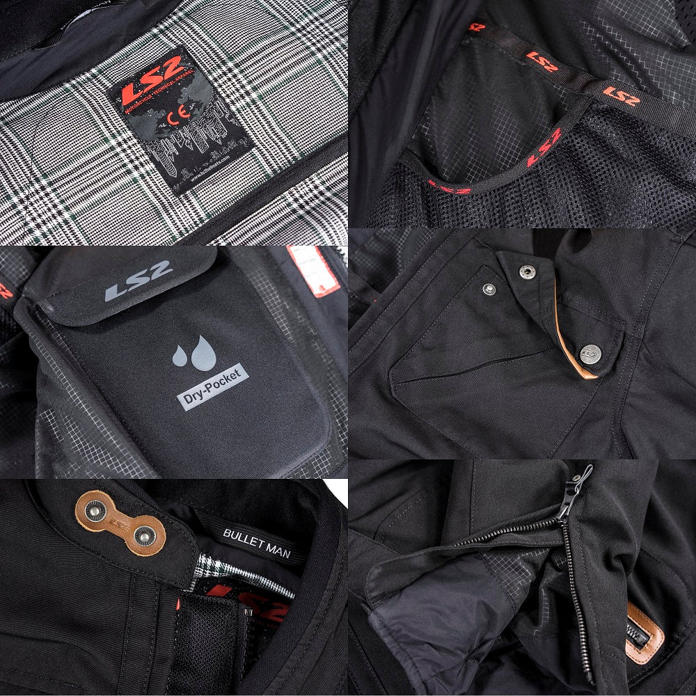 LS2 Bullet Textile Jacket Brown