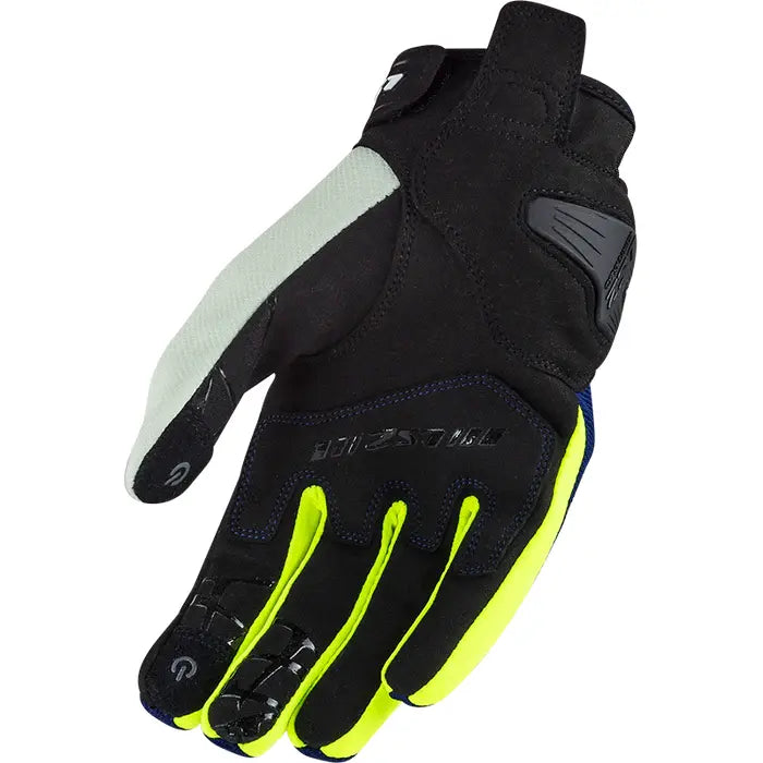 LS2 Dart 2 Textile Gloves Blue / Hi-Viz Yellow