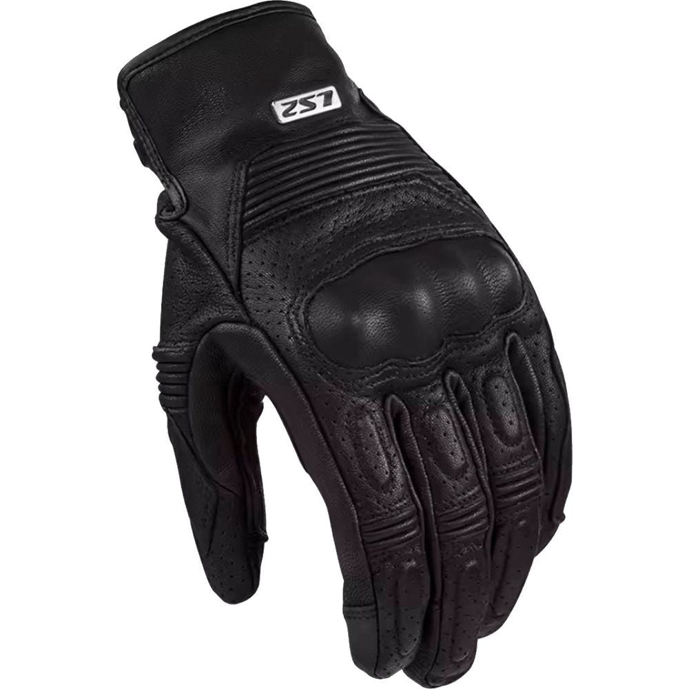 LS2 Duster Leather Gloves Black