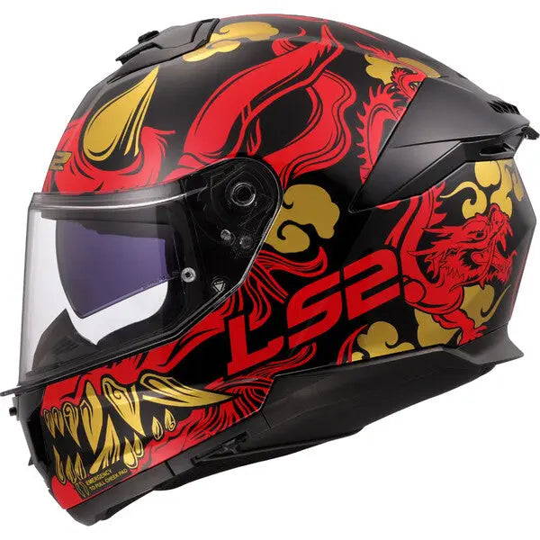 LS2 FF808 Stream 2 ECE 22.06 Drako Black / Red FREE UK Delivery, FREE 365 Day Returns | Moto Central