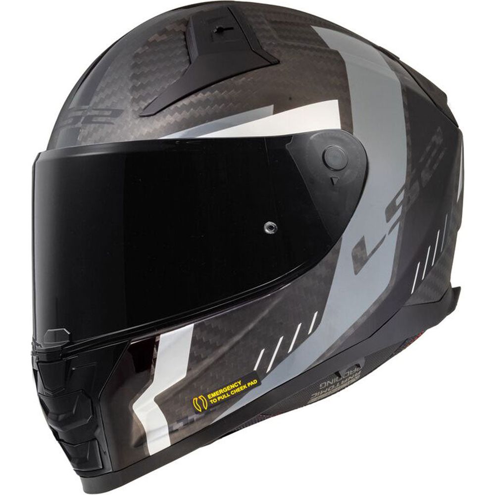 LS2 FF811 Vector 2 Carbon ECE 22.06 Grid Matt Black / Grey