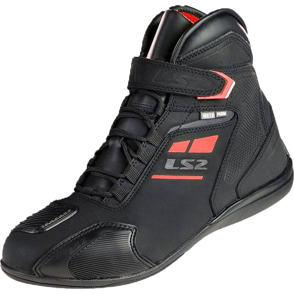 LS2 Garra Ladies Waterproof Short Boots Black / Red