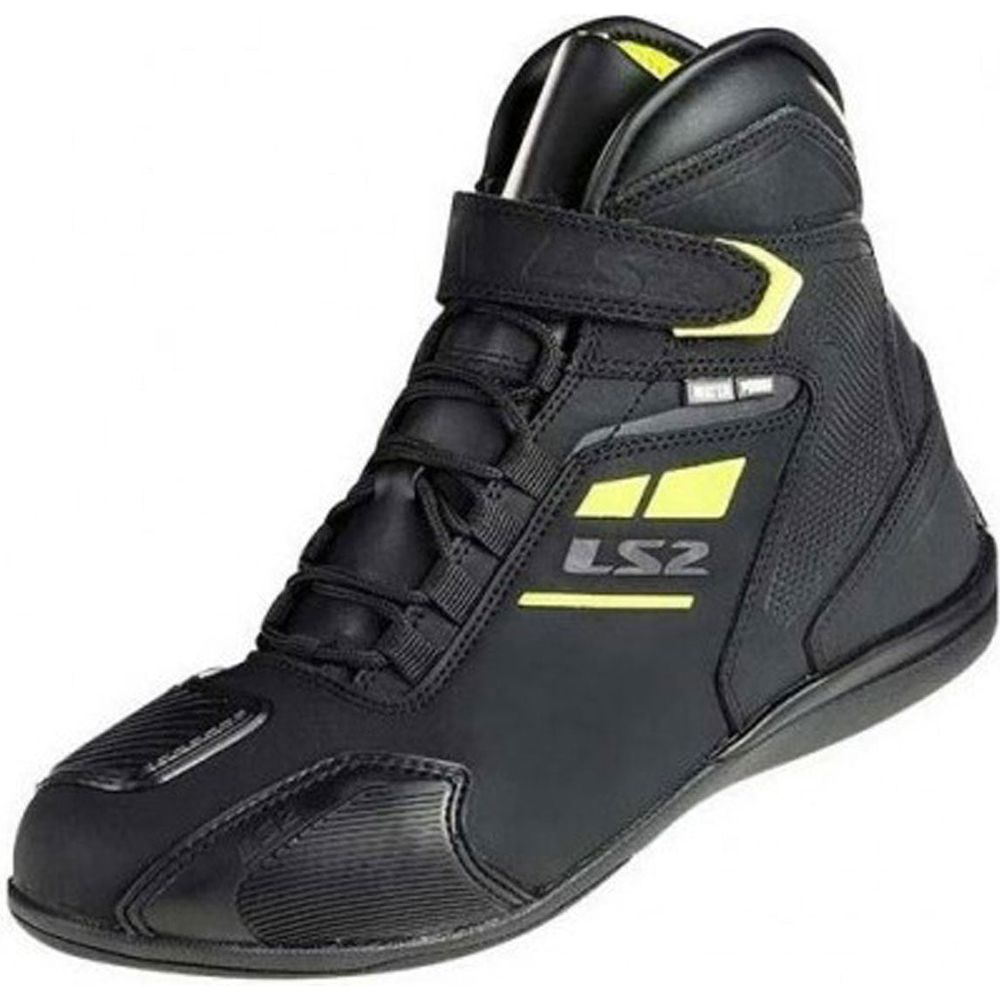 LS2 Garra Waterproof Short Boots Black / Hi-Viz Yellow