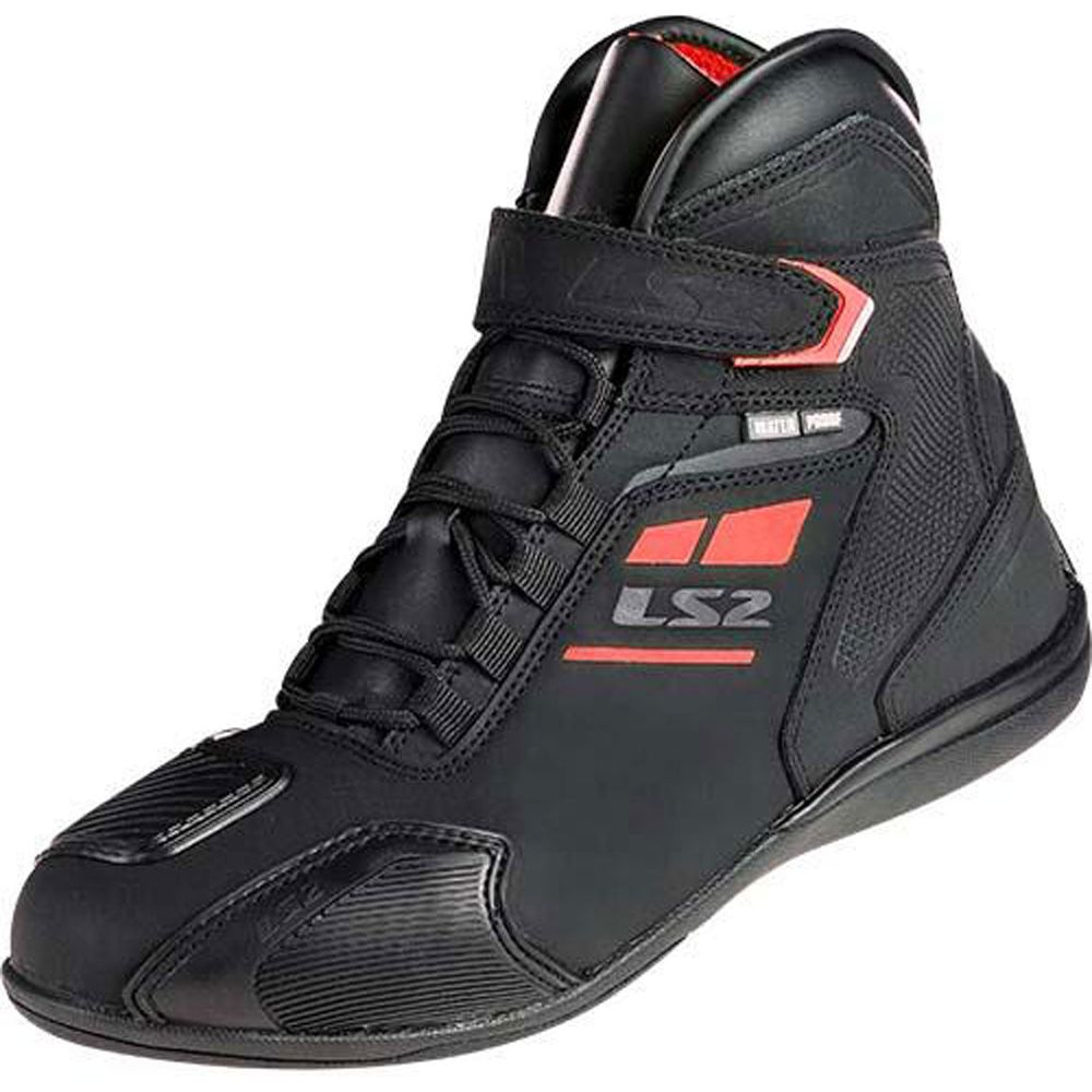 LS2 Garra Waterproof Short Boots Black / Red