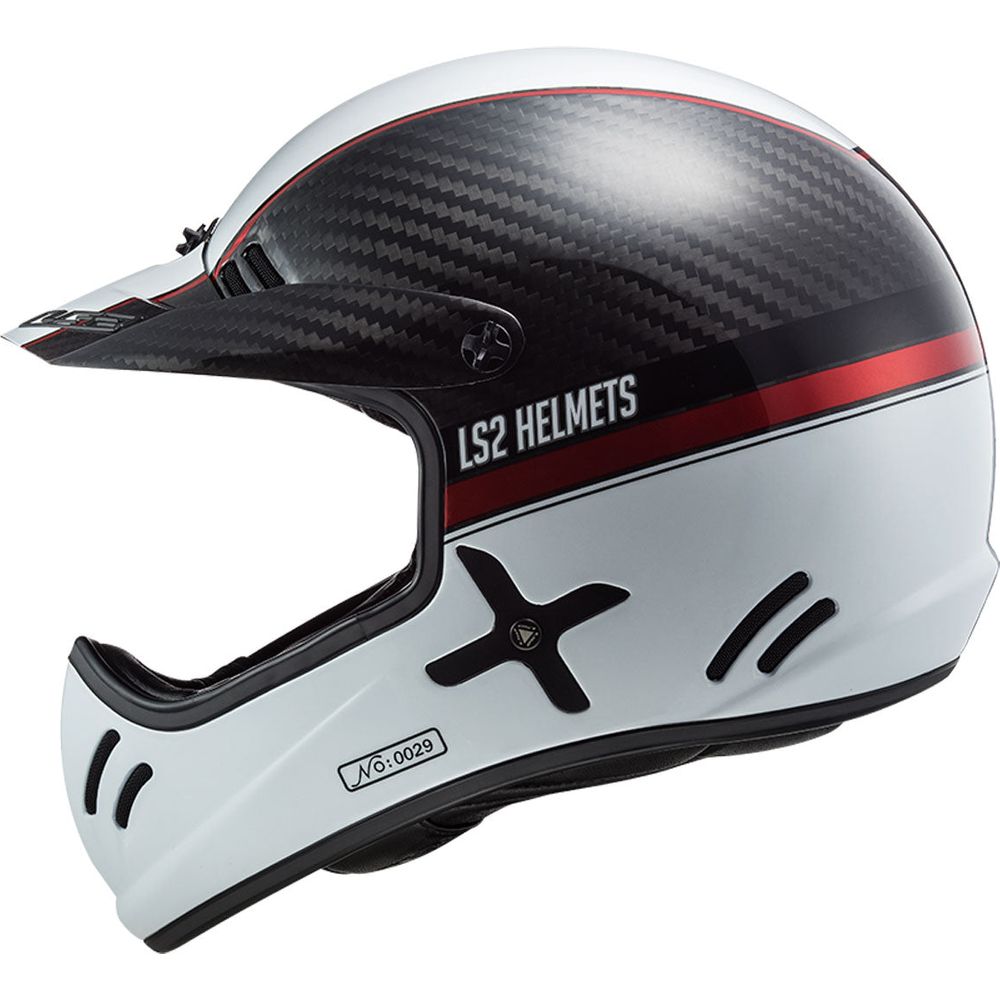 LS2 MX471 Xtra Yard Carbon / White / Red