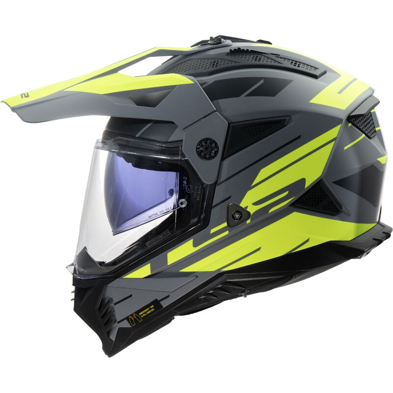 LS2 MX702 Pioneer 2 ECE 22.06 Adventure Namib Matt Grey / Hi-Viz Yellow
