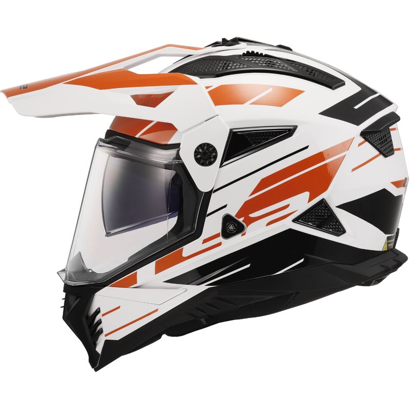 LS2 MX702 Pioneer 2 ECE 22.06 Adventure Namib White / Orange