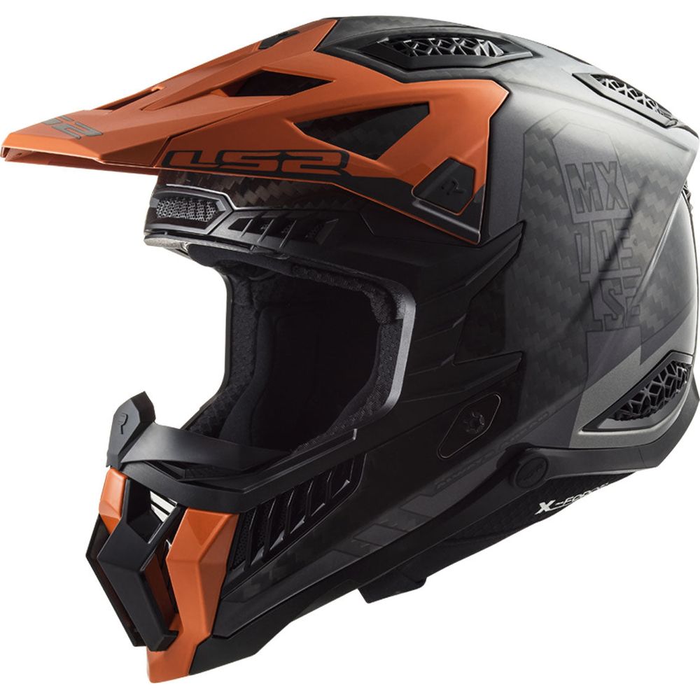 LS2 MX703 X-Force Carbon ECE 22.06 Victory Titanium / Orange