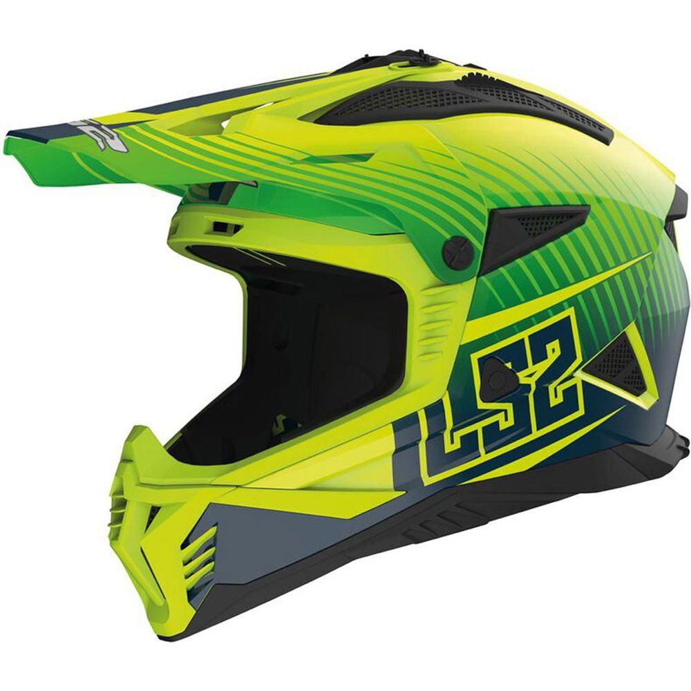 LS2 MX708 Fast 2 ECE 22.06 Duck Matt Hi-Viz Green / Hi-Viz Yellow