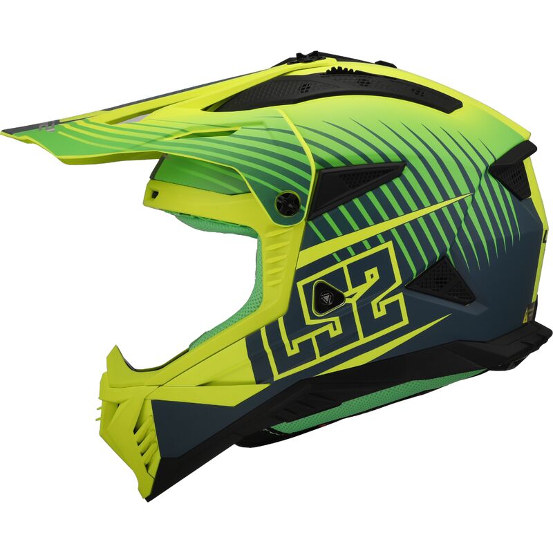 LS2 MX708 Fast 2 ECE 22.06 Duck Matt Hi-Viz Green / Hi-Viz Yellow