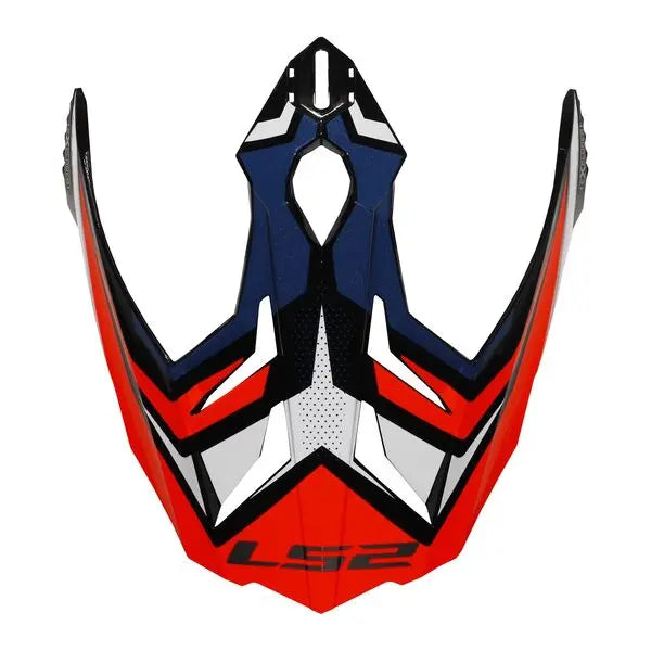 LS2 Peak For MX701 Explorer C Blue / White / Red Helmet - FREE UK Shipping, FREE 365 Day Returns | Moto Central