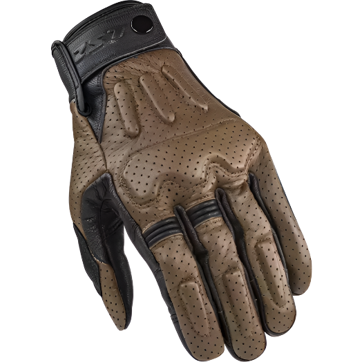 LS2 Rust Leather Gloves Brown