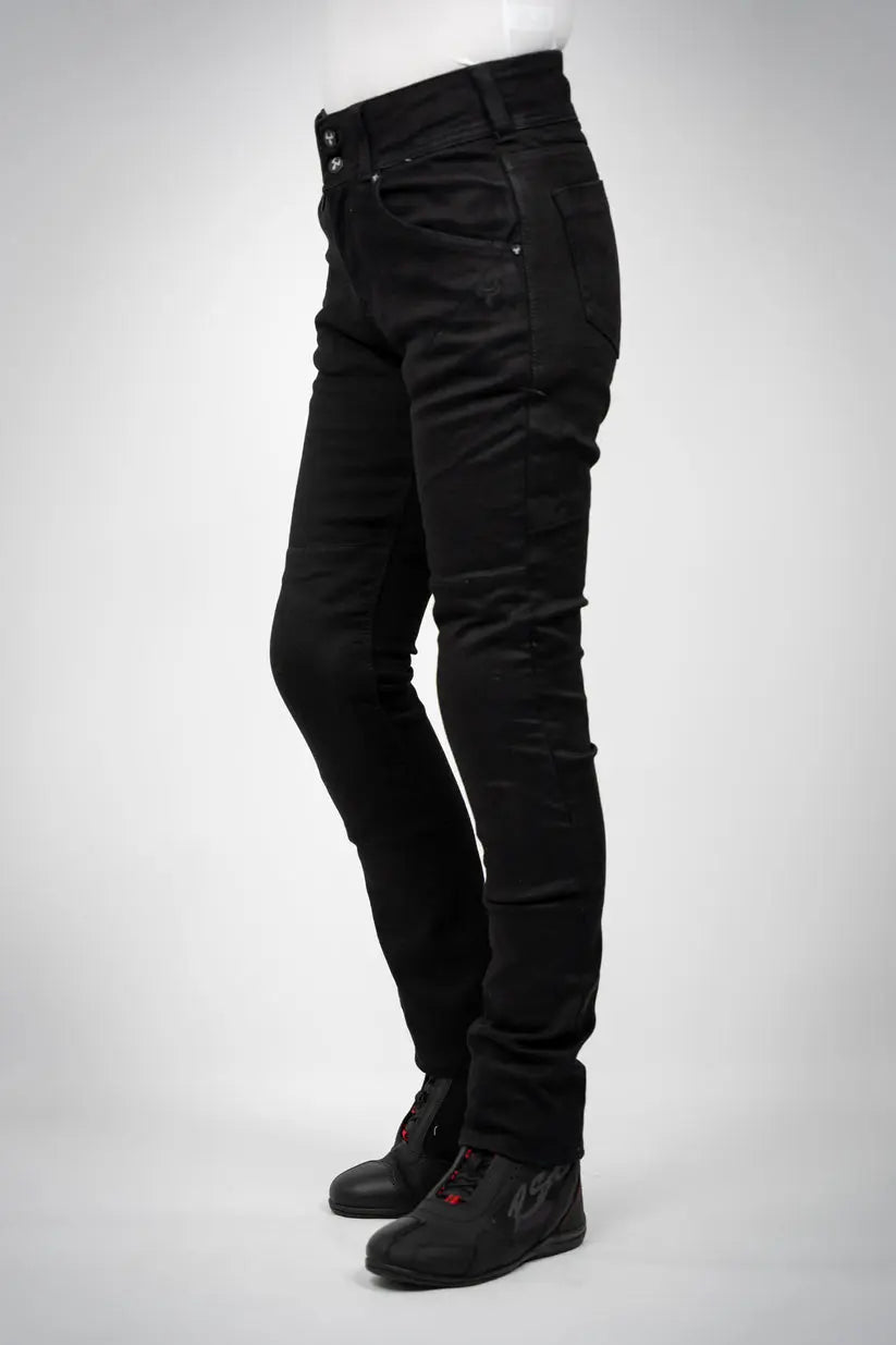 Bull-it Guardian Ladies Straight Fit Denim Jeans BlackĀ  - FREE UK Shipping, FREE 365 Day Returns | Moto Central