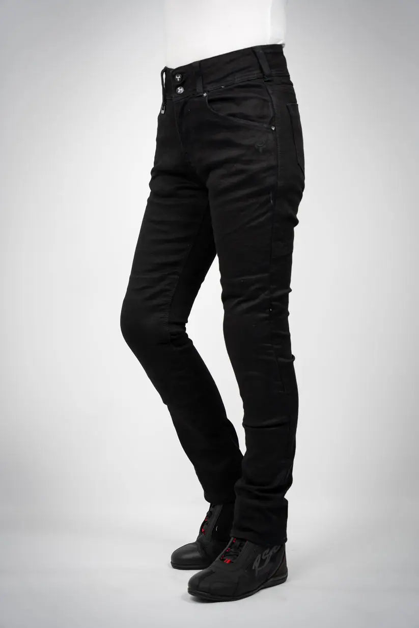 Bull-it Guardian Ladies Straight Fit Denim Jeans BlackĀ  - FREE UK Shipping, FREE 365 Day Returns | Moto Central