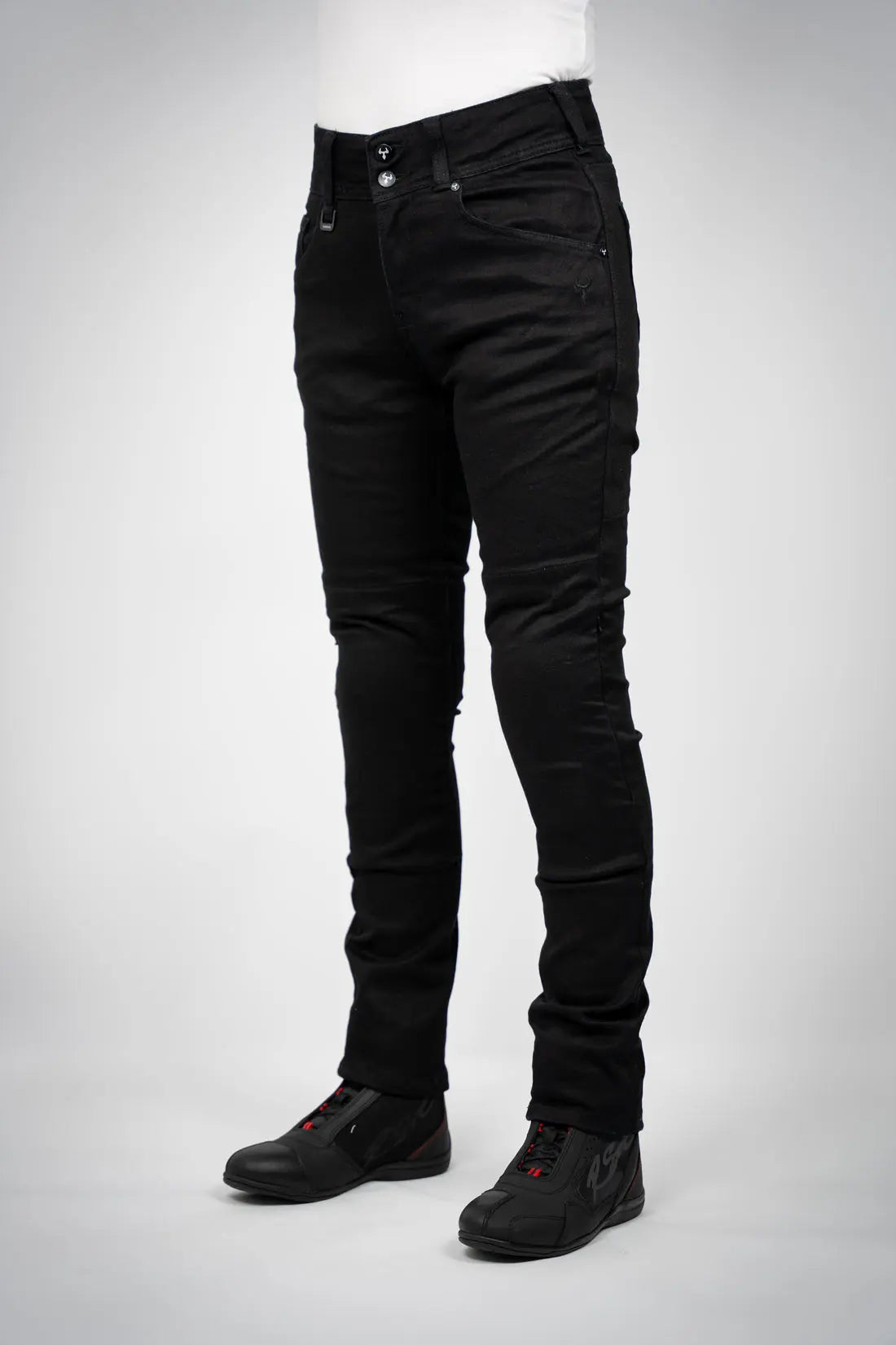 Bull-it Guardian Ladies Straight Fit Denim Jeans BlackĀ  - FREE UK Shipping, FREE 365 Day Returns | Moto Central