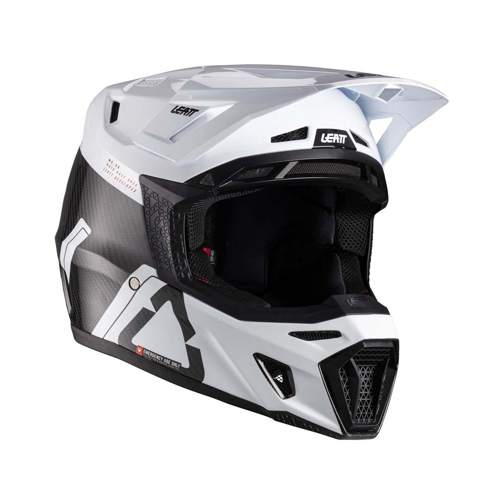 Leatt Moto 9.5 Helmet Kit Carbon / White