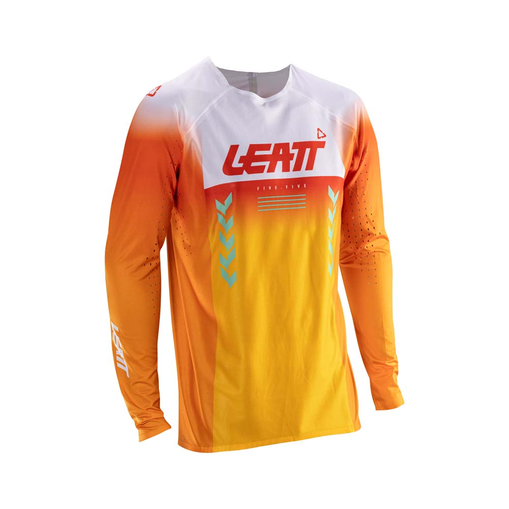 Leatt Moto 5.5 UltraWeld Jersey Orange - FREE UK Shipping, FREE 365 Day Returns | Moto Central