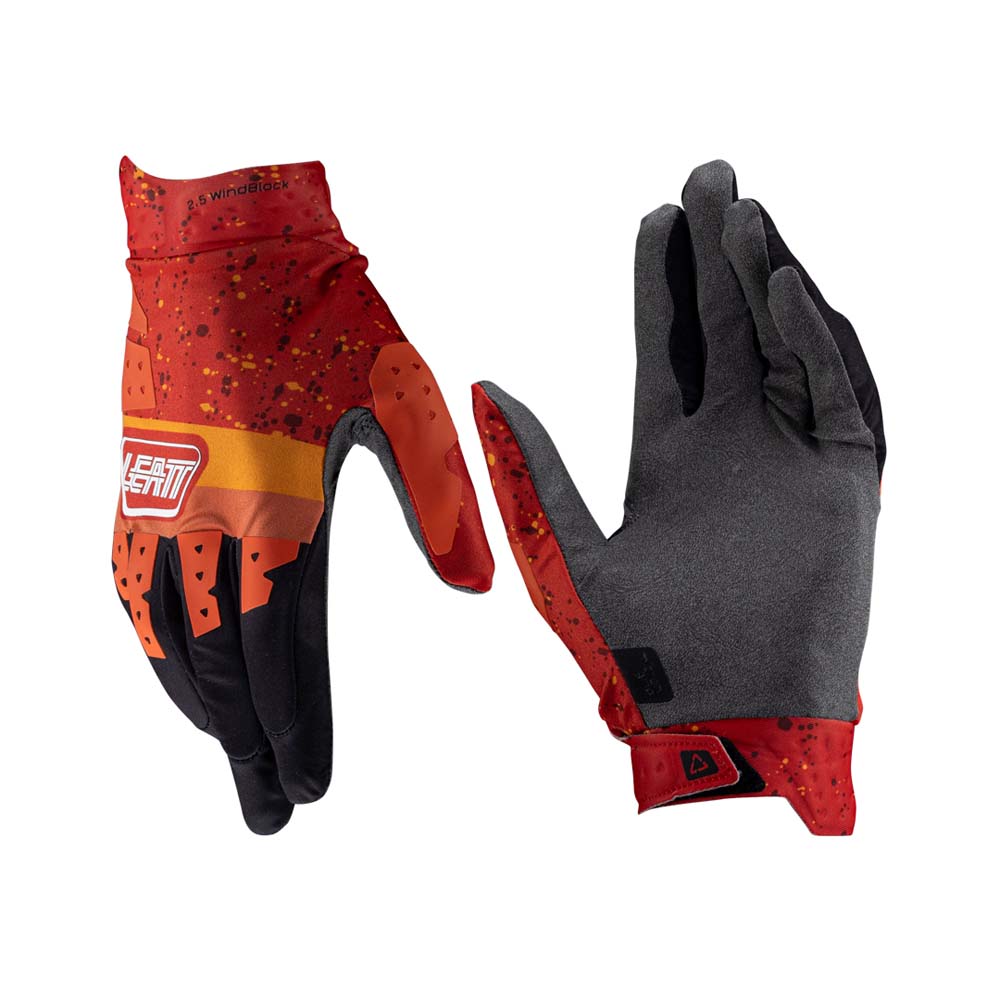 Leatt Moto 2.5 WindBlock Textile Gloves Burn Red