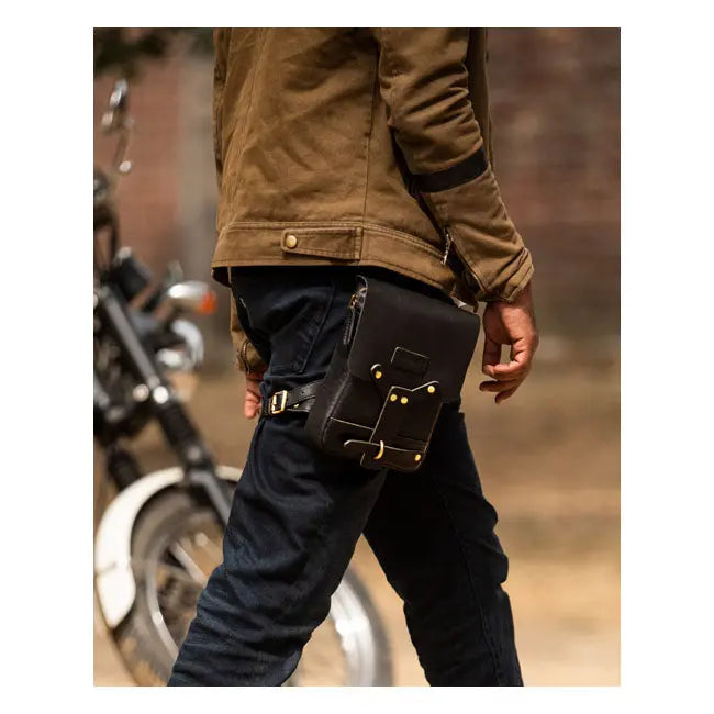 Trip Machine Universal Thigh Bag / Leg Bag Black - FREE UK Shipping, FREE 365 Day Returns | Moto Central
