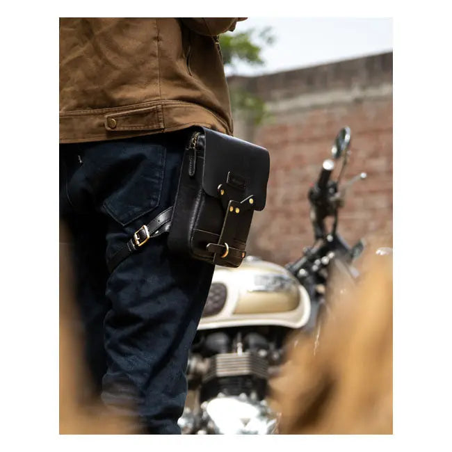 Trip Machine Universal Thigh Bag / Leg Bag Black - FREE UK Shipping, FREE 365 Day Returns | Moto Central