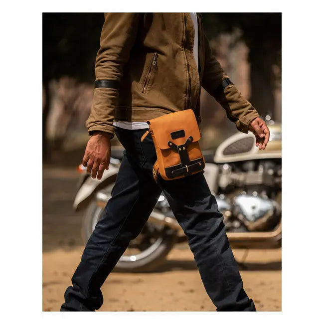 Trip Machine Universal Thigh Bag / Leg Bag Tan - FREE UK Shipping, FREE 365 Day Returns | Moto Central