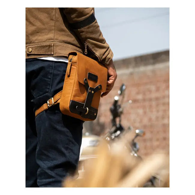 Trip Machine Universal Thigh Bag / Leg Bag Tan - FREE UK Shipping, FREE 365 Day Returns | Moto Central