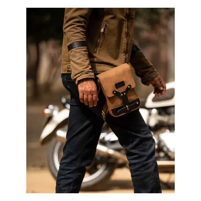 Trip Machine Universal Thigh Bag / Leg Bag Tobacco Brown - FREE UK Shipping, FREE 365 Day Returns | Moto Central