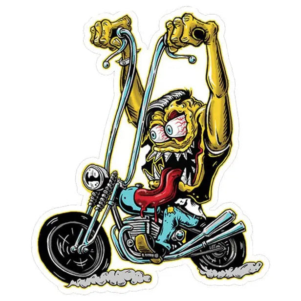 Lethal Threat Biker Monster Sticker — sticker front view