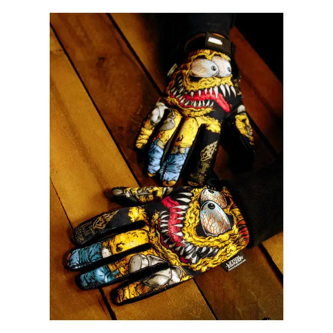 Lethal Threat Grease Monster Textile Gloves - FREE UK Shipping, FREE 365 Day Returns | Moto Central