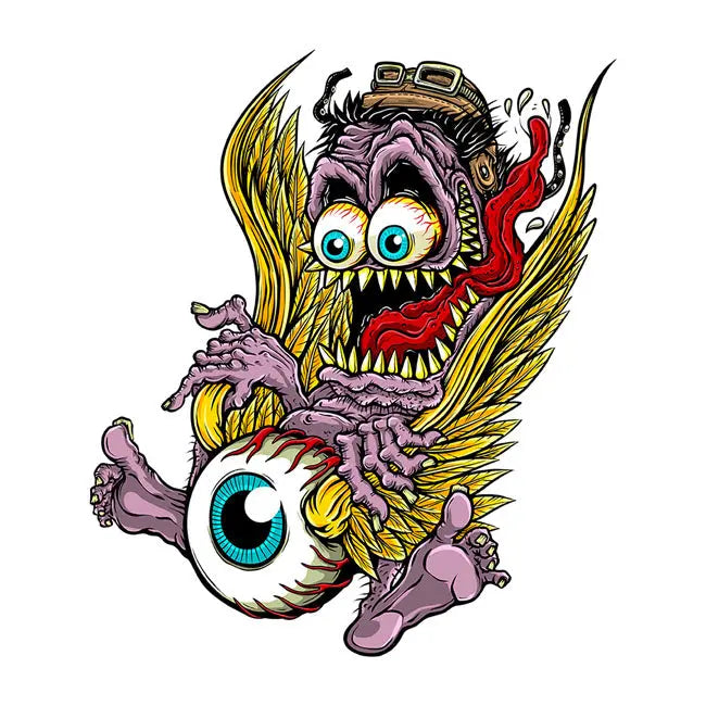 Lethal Threat Monster Flying Eyeball Sticker - FREE UK Shipping, FREE 365 Day Returns | Moto Central
