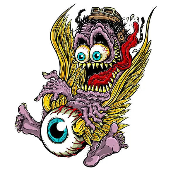 Lethal Threat Monster Flying Eyeball Sticker — sticker front view