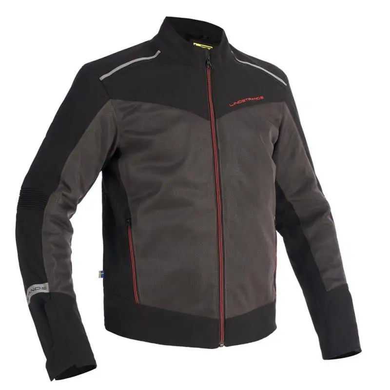 Lindstrands Delsbo Textile Jacket Black / Grey - FREE UK Shipping, FREE 365 Day Returns | Moto Central