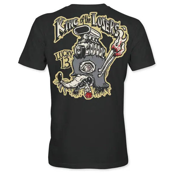 Lucky 13 King Of Losers T-Shirt Black — rear product view