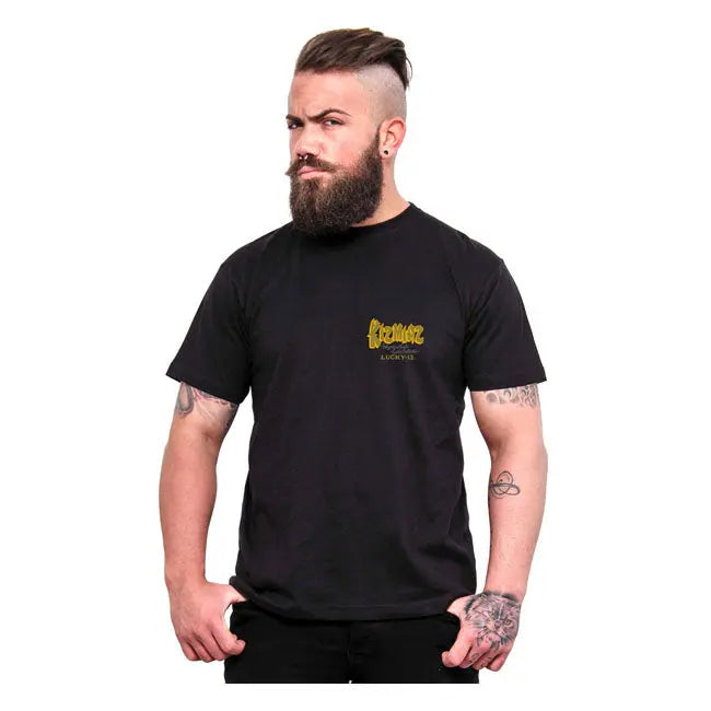 Lucky 13 Kizmias T-Shirt Black - FREE UK Shipping, FREE 365 Day Returns | Moto Central