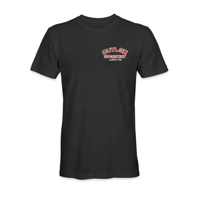 Lucky 13 Outlaw Speedway T-Shirt Black - FREE UK Shipping, FREE 365 Day Returns | Moto Central