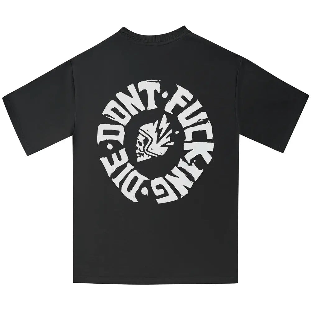 Pando Moto Luke Dont Die Oversized T-Shirt Black FREE UK Delivery, FREE 365 Day Returns | Moto Central