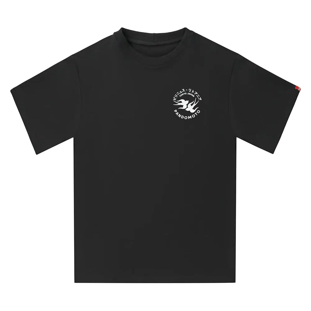 Pando Moto Luke Tokyo Oversized T-Shirt Black FREE UK Delivery, FREE 365 Day Returns | Moto Central