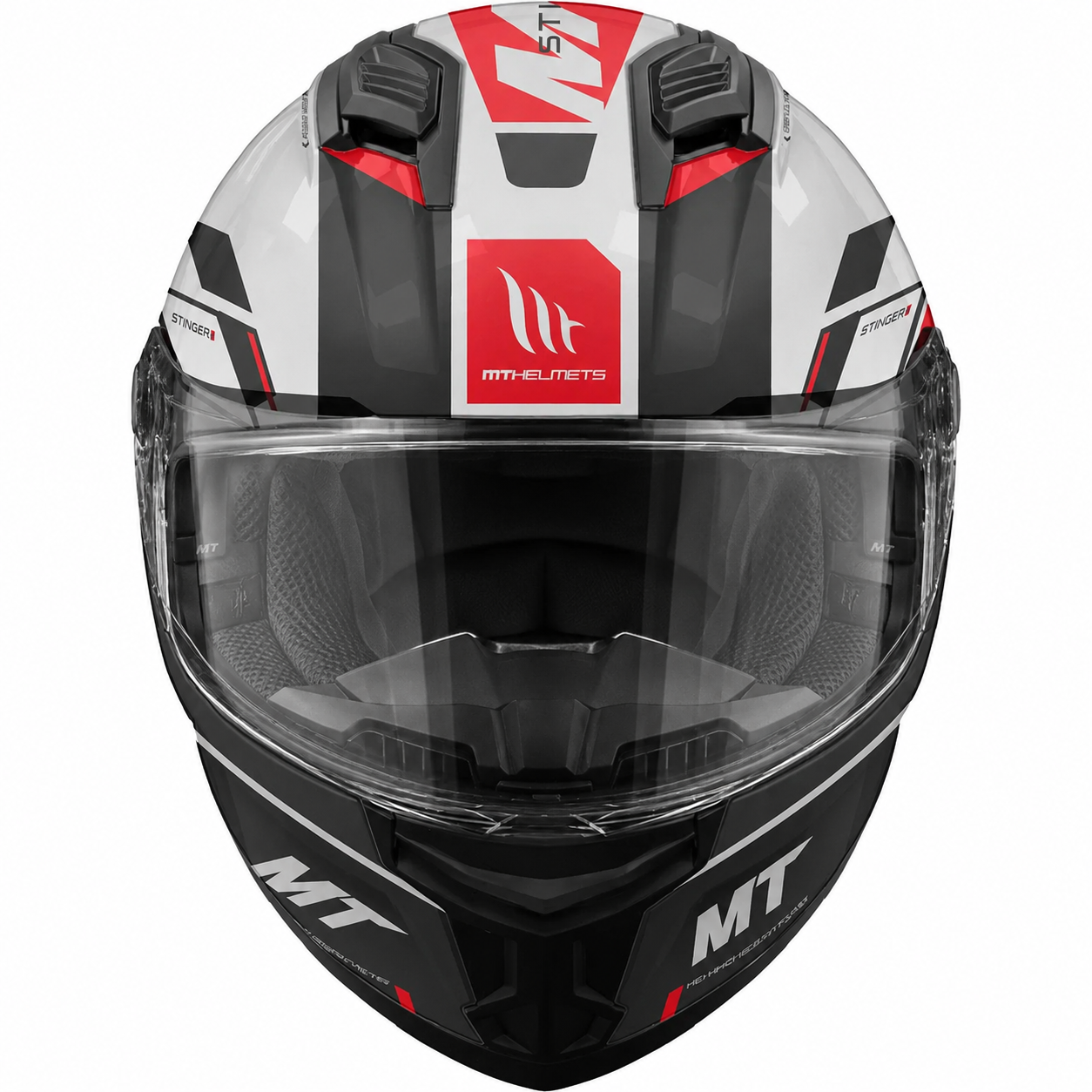 MT Helmets Stinger 2 Zivze A5 Gloss Black / White / Red