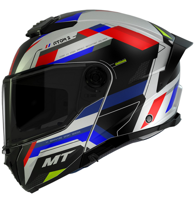 MT Atom 2 SV Bast B7 Gloss Red / White / Blue - FREE UK Shipping, FREE 365 Day Returns | Moto Central